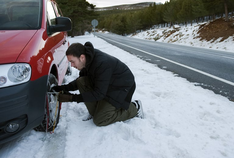 Claves para conducir con cadenas de nieve