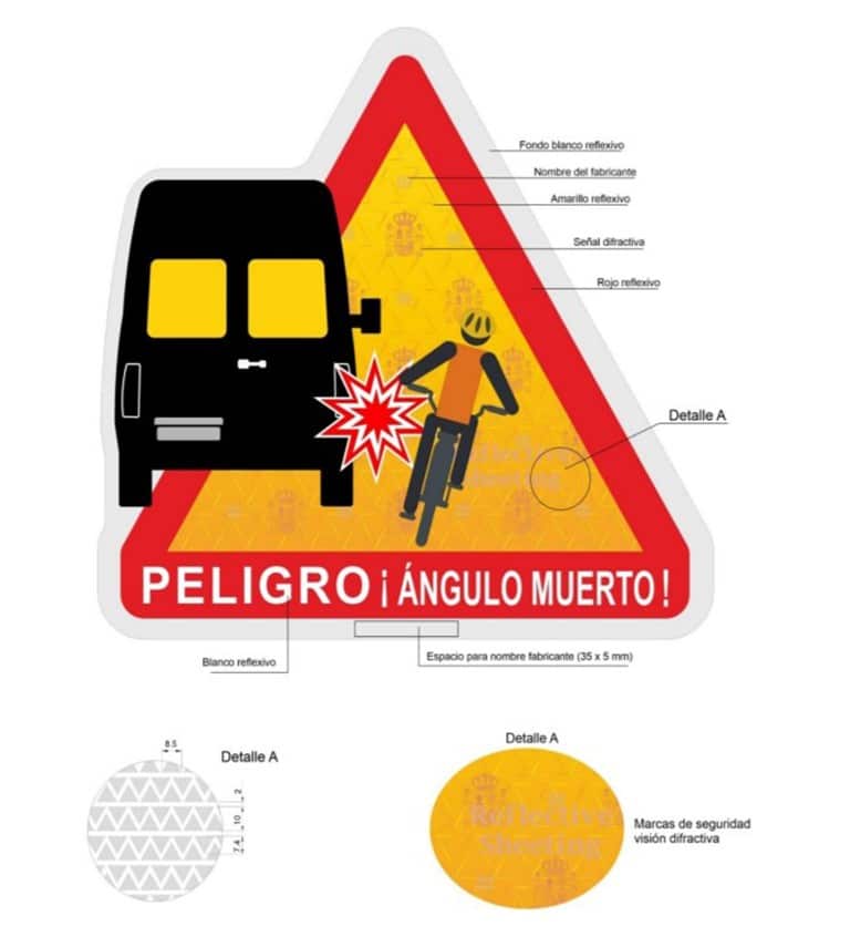 Distintivo de ángulos muertos istintivo de ángulos muertos para colocar en tu vehículo