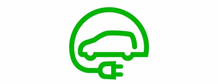 Pictograma de señalización de vehículo eléctrico Se utilizará el pictograma de vehículo eléctrico cuando sea necesario indicar que el alcance de la señalización se refiere a este tipo de vehículos