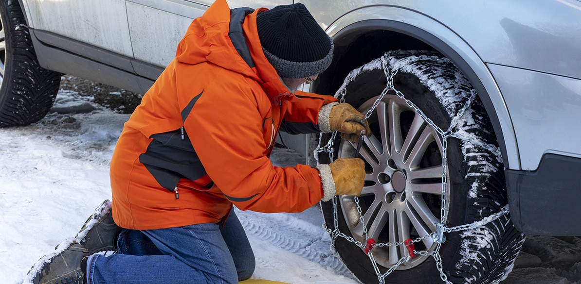 Cadenas de nieve: tipos y cómo ponerlas